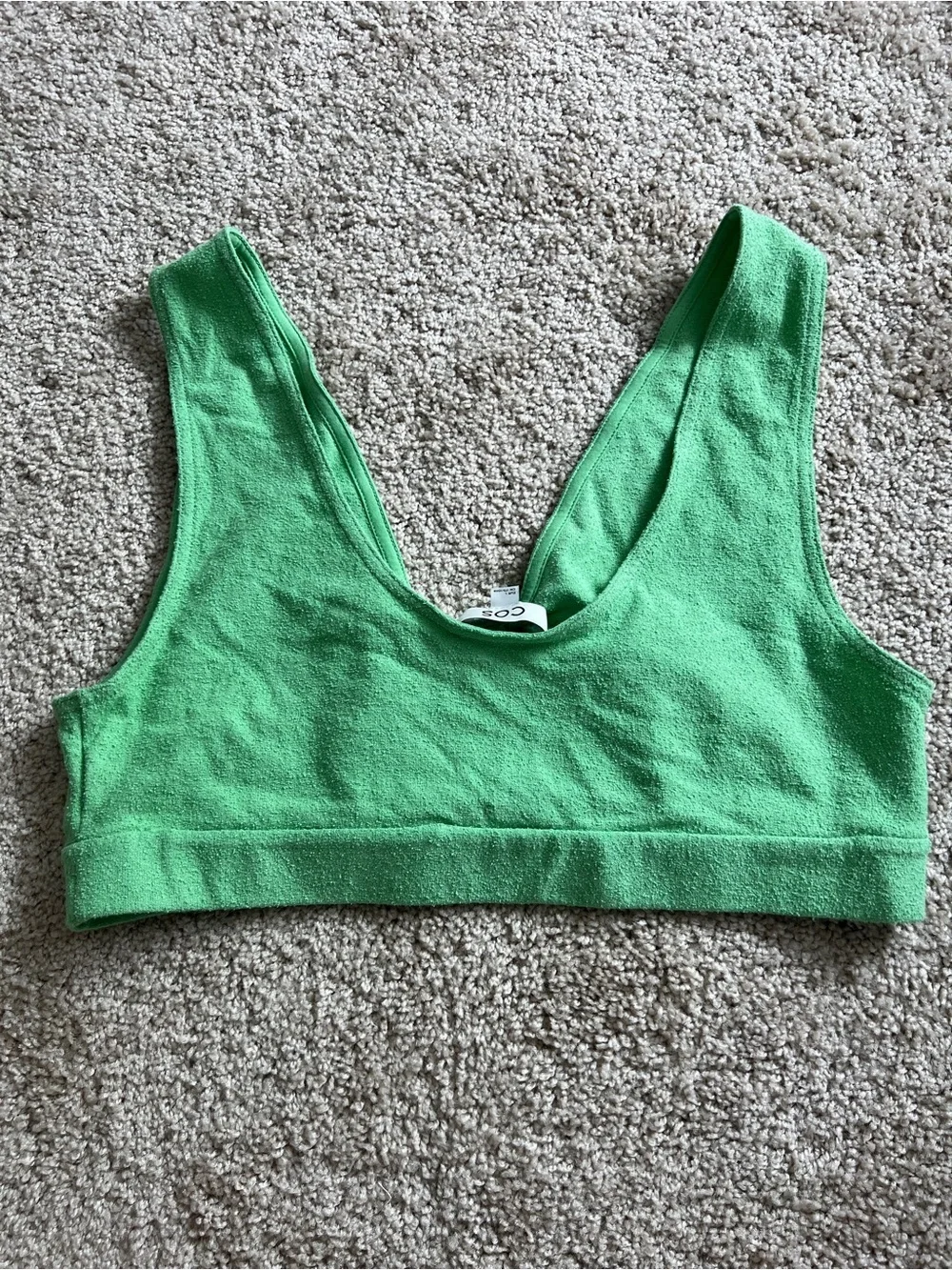 COS Bouclé Shorts Top Matching Set Green Summer Vacation